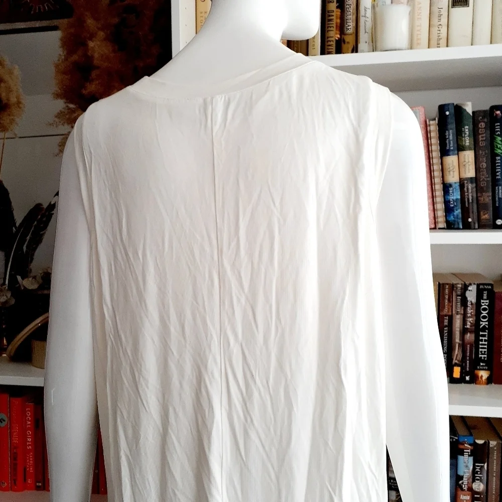 NEW Eloquii White Sleeveless Dress P6135 - Picture 6 of 11